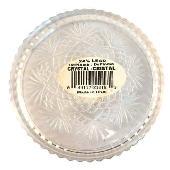 Set Of 4 Crystal Clear Industries Essex Pattern 24% Lead Crystal Coasters Made I - Picture 5 of 7